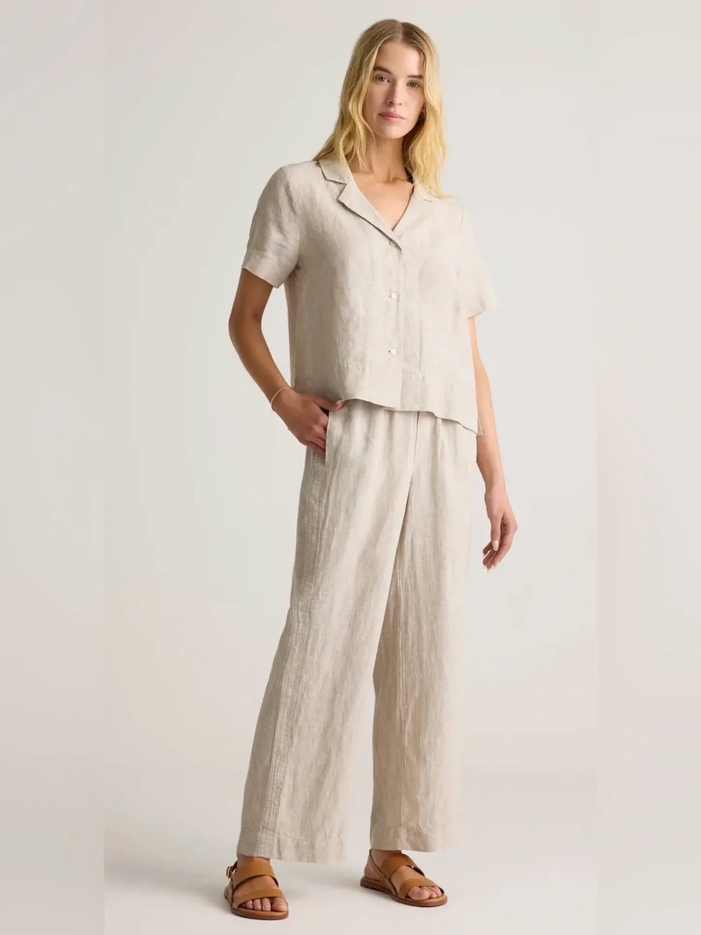 Quince 100% European Linen Wide Leg Pants